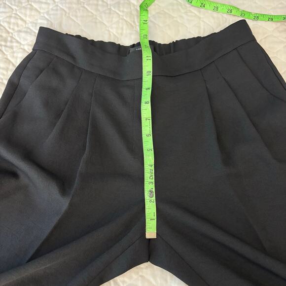 Babaton Aritzia Cohen Pant Black Sz 10 Pleated Cropped Work Minimalist Capsule - Picture 9 of 10